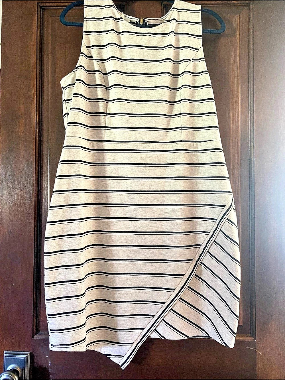 Striped Dress in Cream & Black Like New